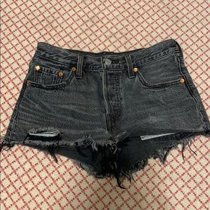 Levi’s 501 Black Denim Shorts